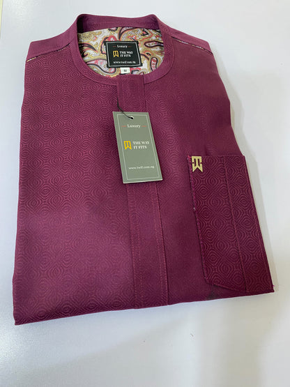 Magenta Long Sleeve Kaftan (RTW)