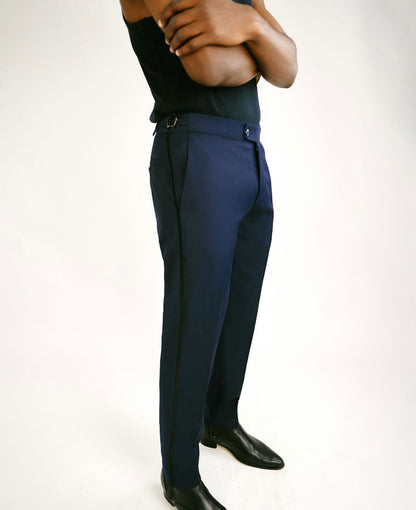 Navy blue tuxedo pant