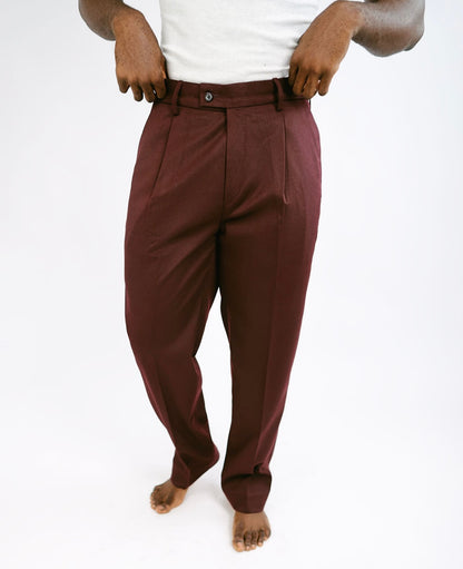 Wine wide Leg Pants
