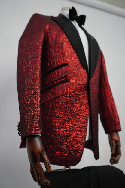 Wine Jacquard Tuxedo