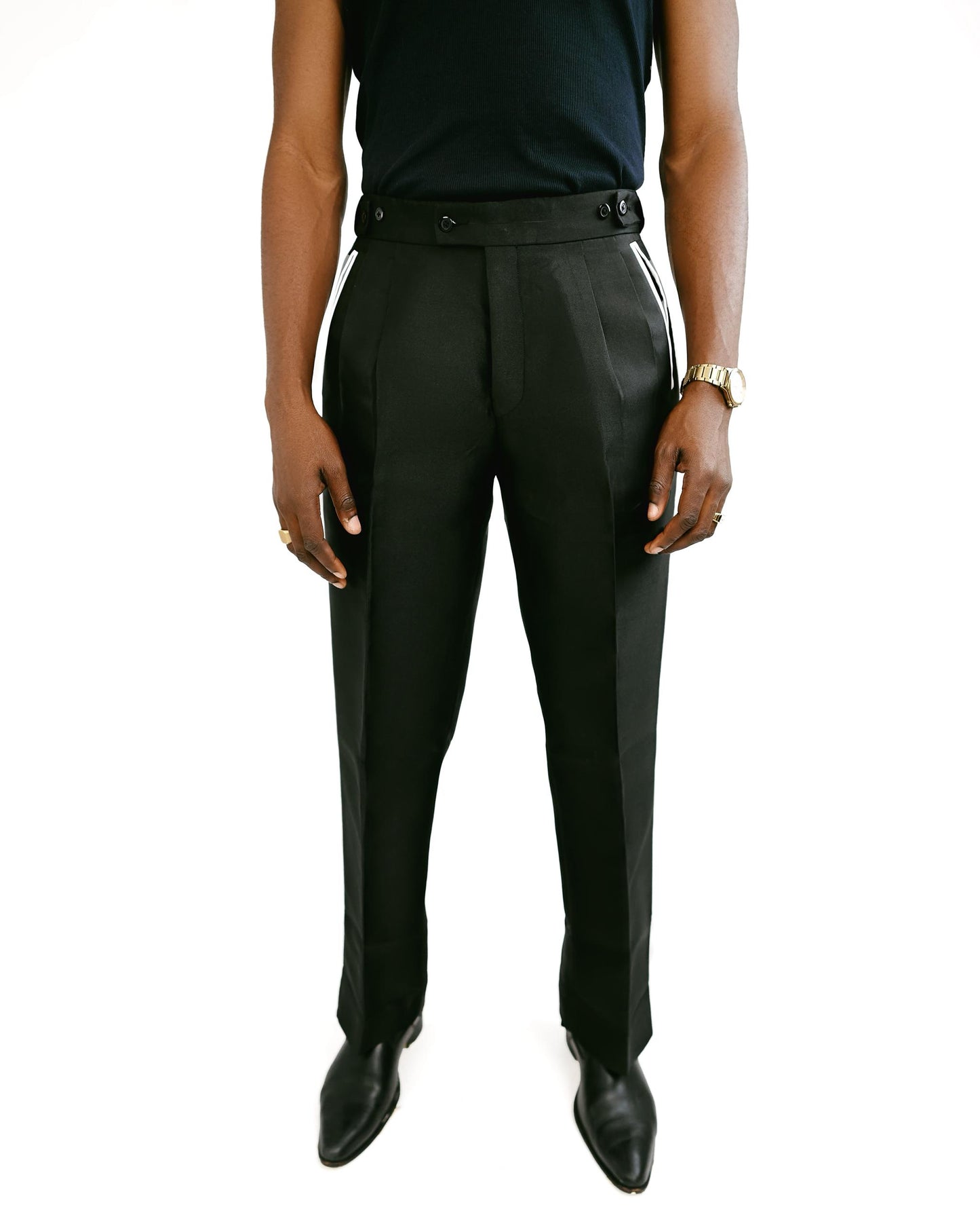 Black Satin Pants