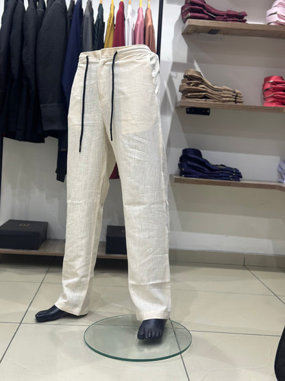 Cream linen pant