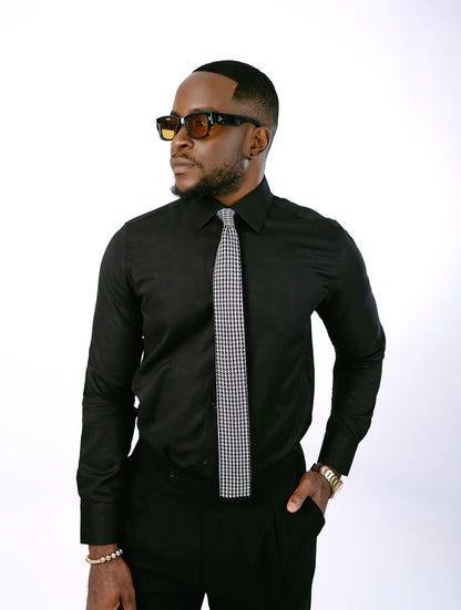 Black Oxford Collar Shirt
