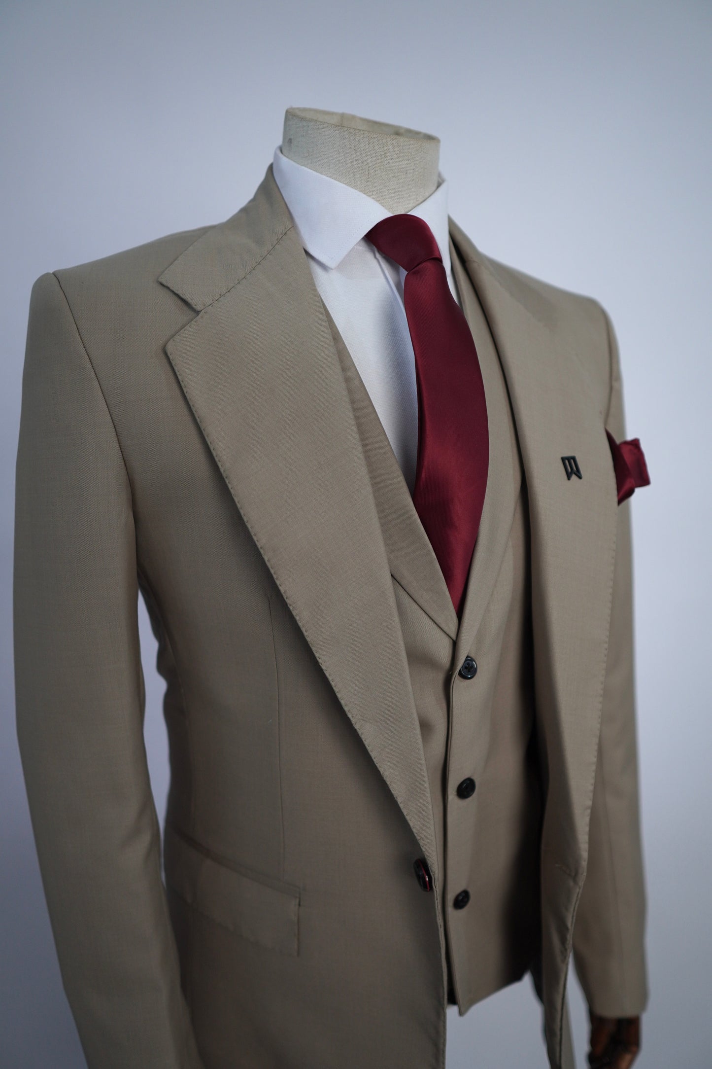 Light Brown Three Piece Corporate Suit