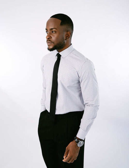 🎁 Grey checkered shirt (100% off)