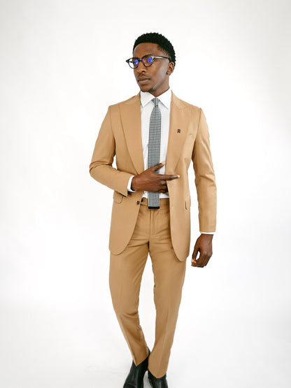 Brown Two Piece Corporate Suit