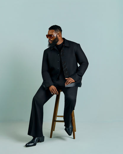 Black Dual Signature Schaket and Pants