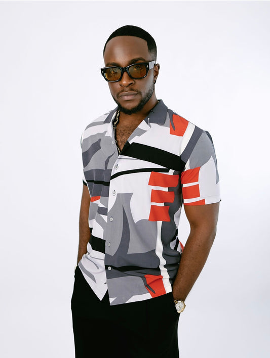 Ash and Red Safari Short Sleeve