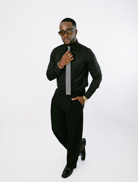 Black Oxford Collar Shirt