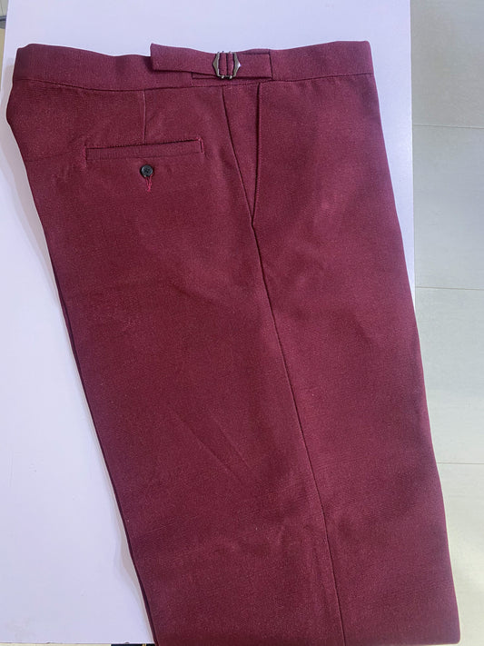 Wine Aso oke Pant