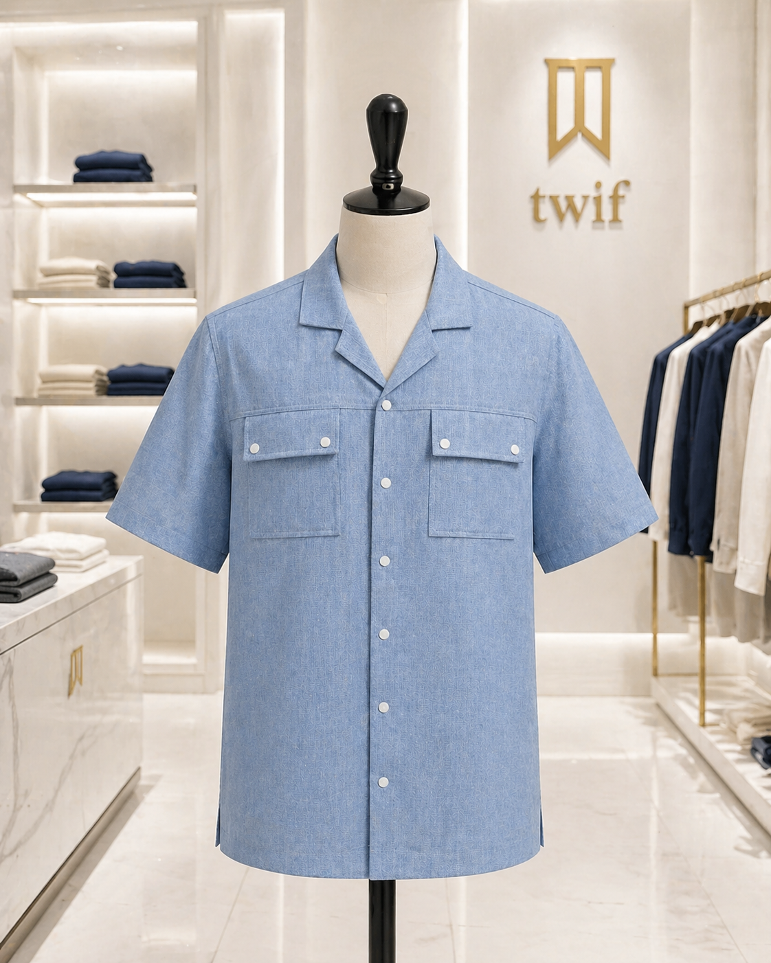 Sky blue safari shirt