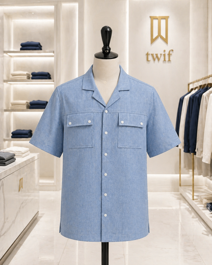 Sky blue safari shirt