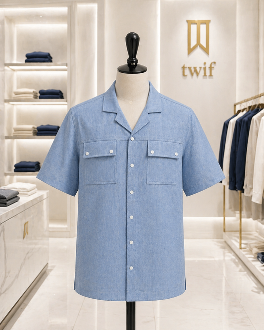 Sky blue safari shirt