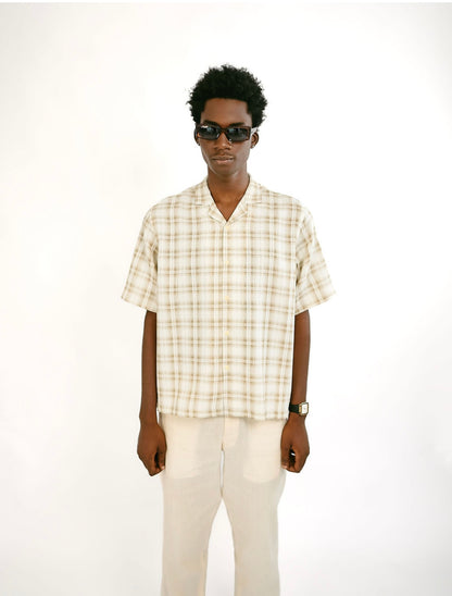 Brown Check Safari Shirt