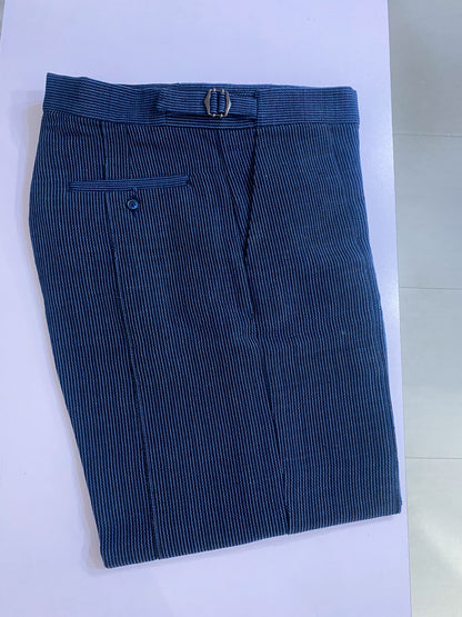 Midnight Blue Aso Oke Trouser