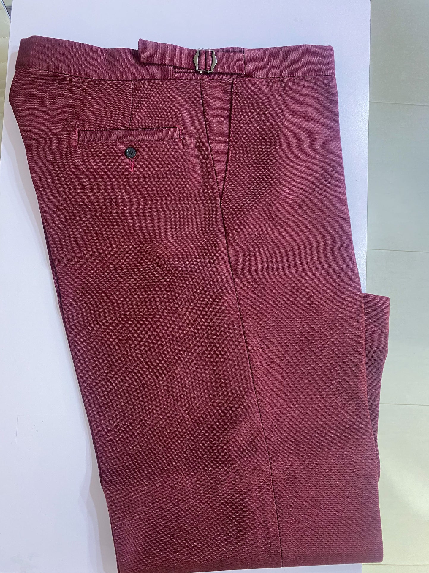 Wine Aso oke Pant