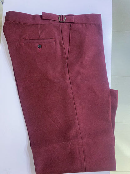 Wine Aso oke Pant