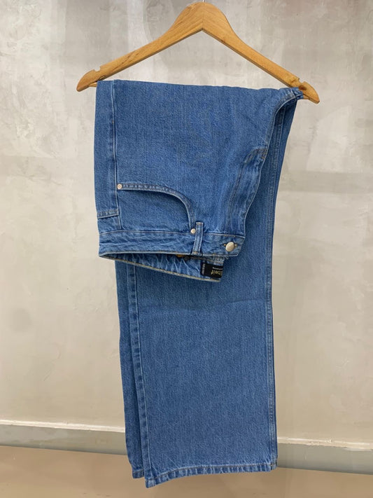 Blue wide leg jeans
