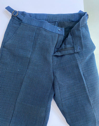Midnight Blue Aso Oke Trouser