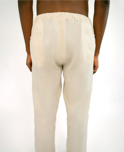 Cream linen pant