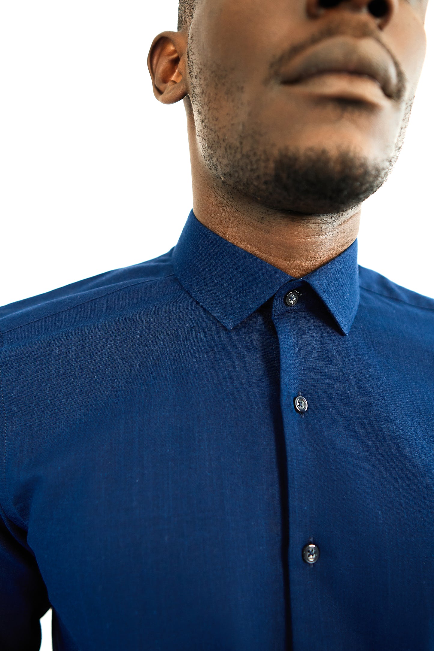 Navy blue linen shirt