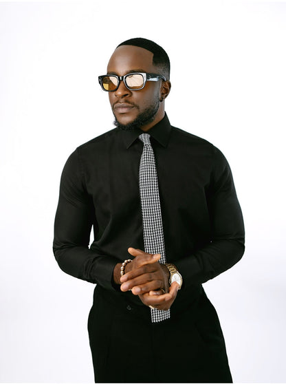 Black Oxford Collar Shirt