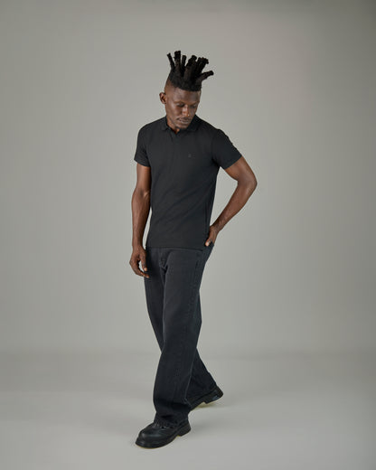 Black wide leg jeans