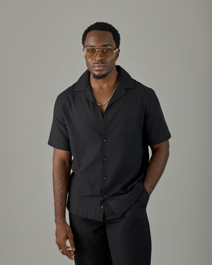 Black Linen safari Set