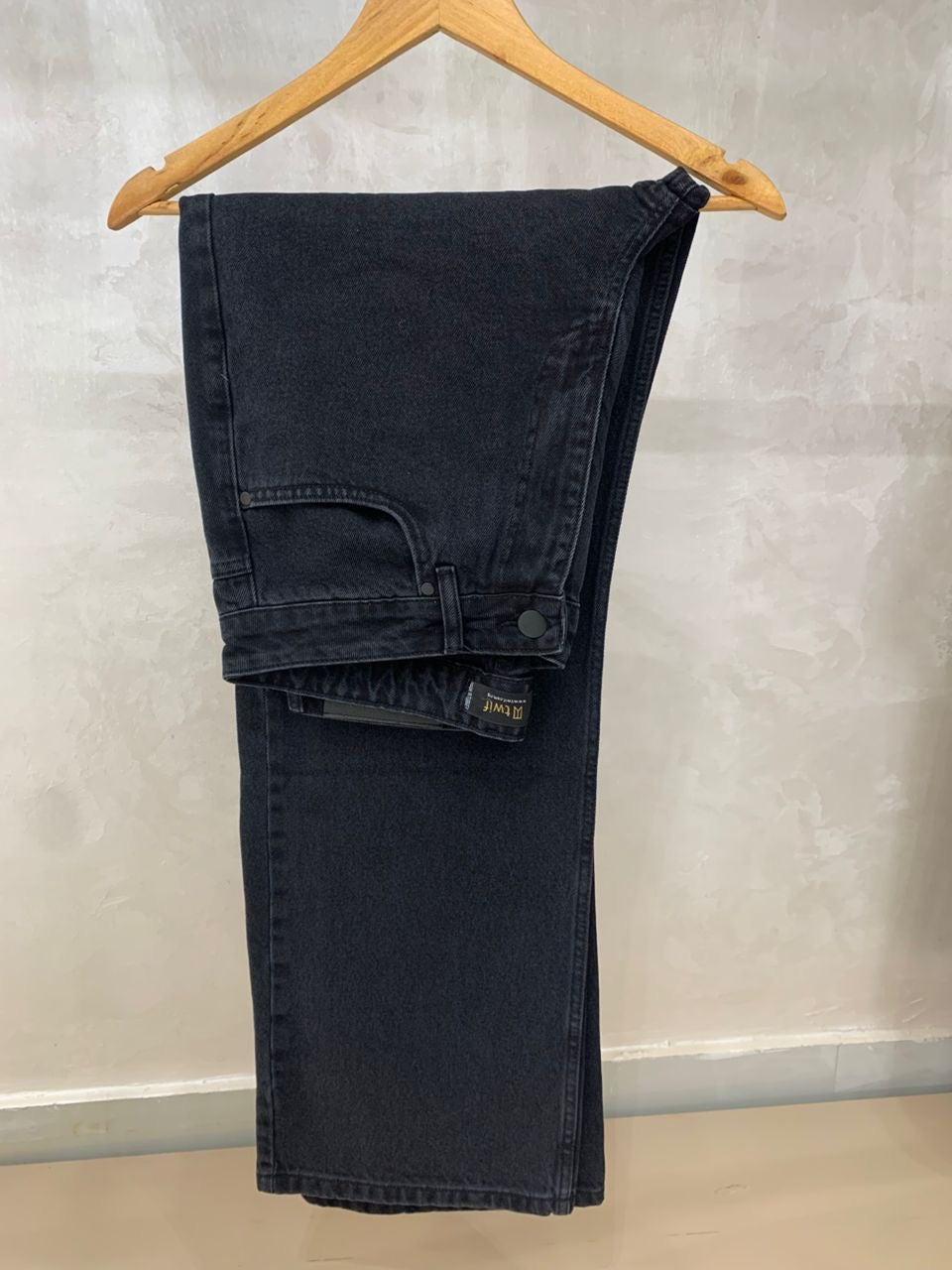 Black wide leg jeans