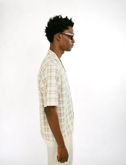 Brown Check Safari Shirt