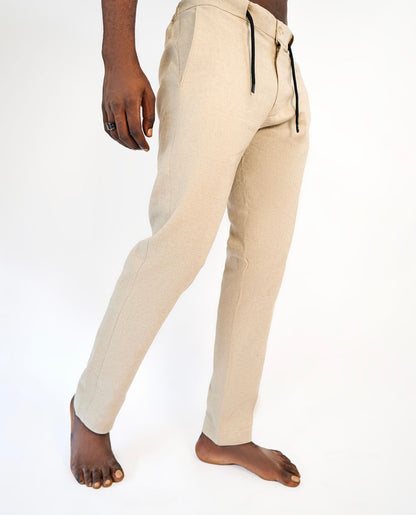 Beige Linen Pant