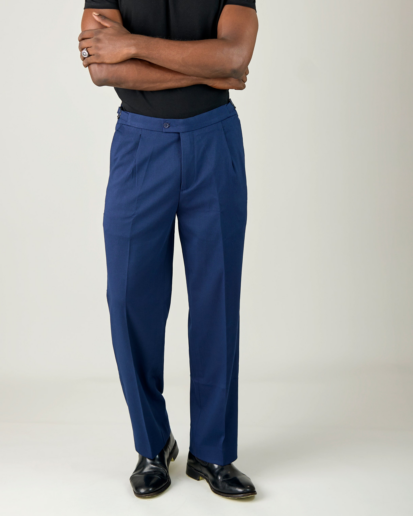 Blue loose fit pants