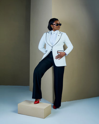 Ivory Luxe Tuxedo Suit