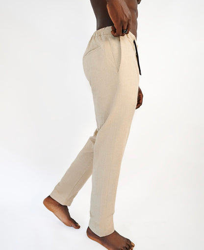 Beige Linen Pant