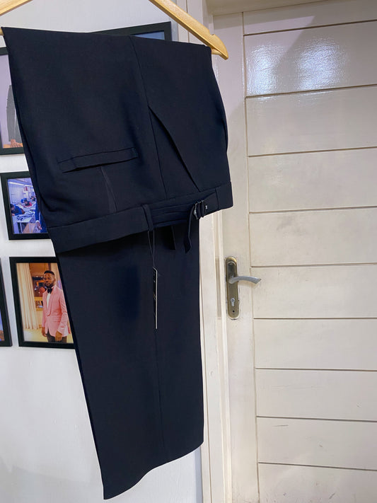 Black Loose Fit Beltless Pant