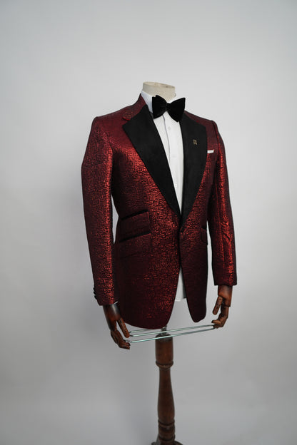 Wine Jacquard Tuxedo