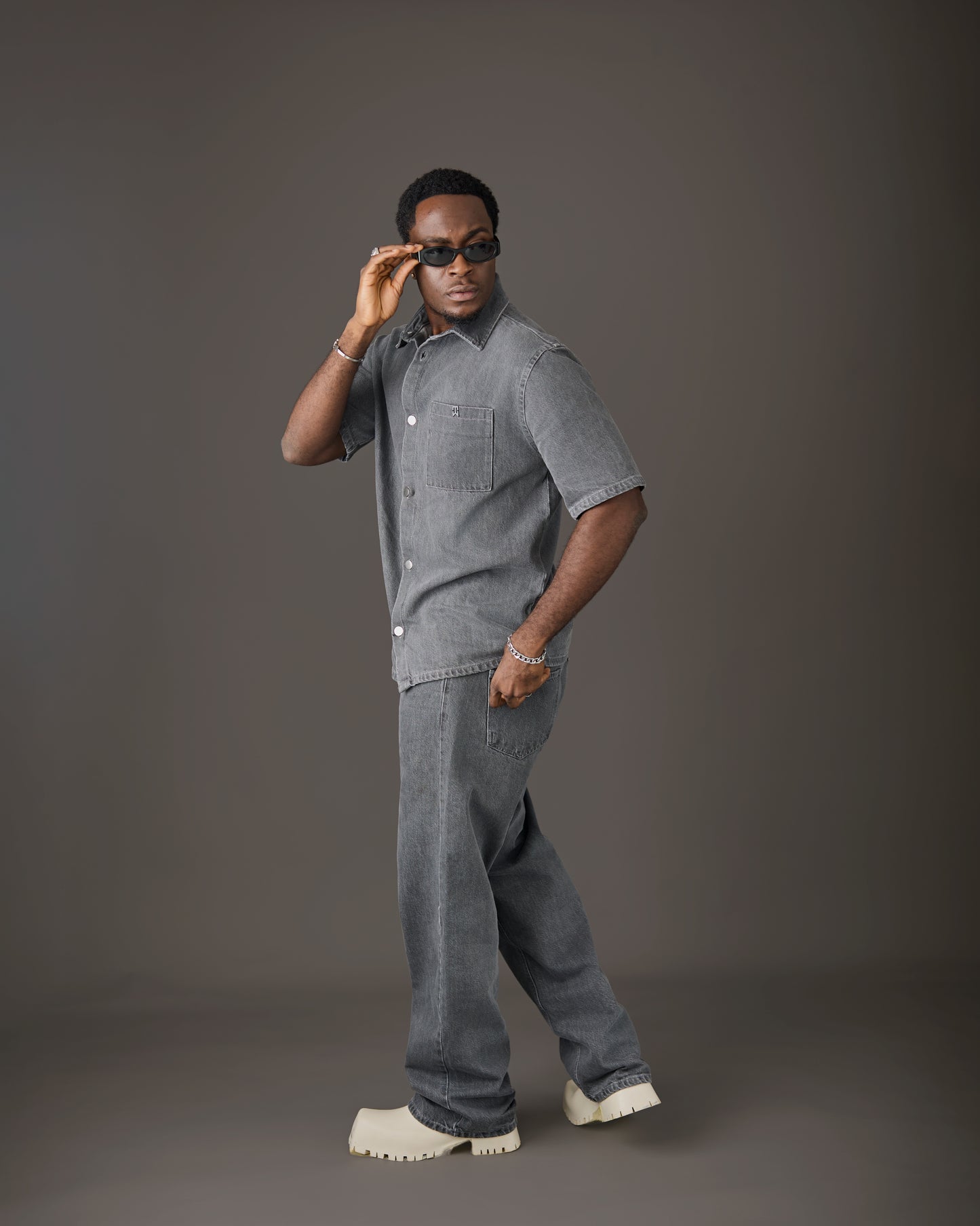 Grey Denim Signature Set