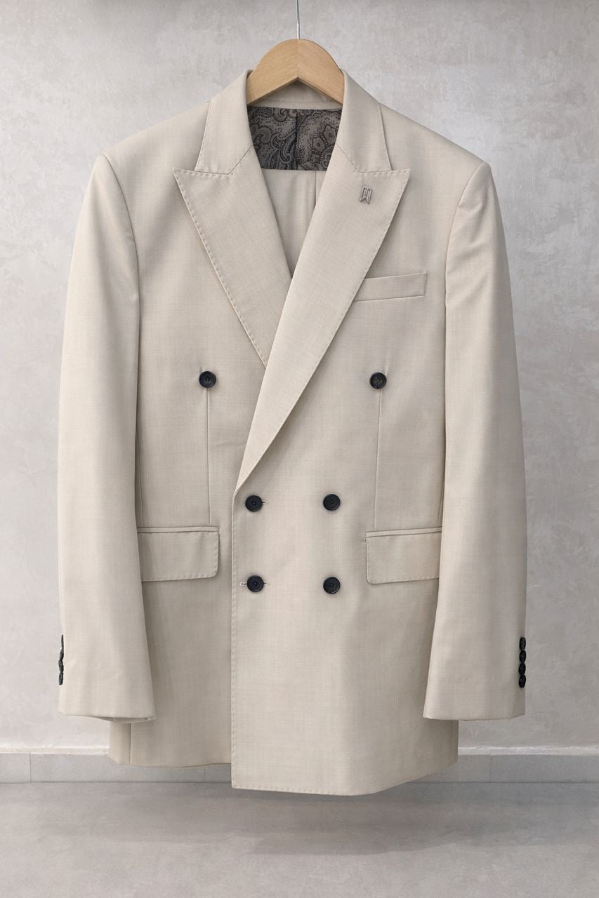 Light Brown Double Breasted Suit