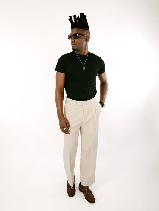 Light Beige loose fit Pants