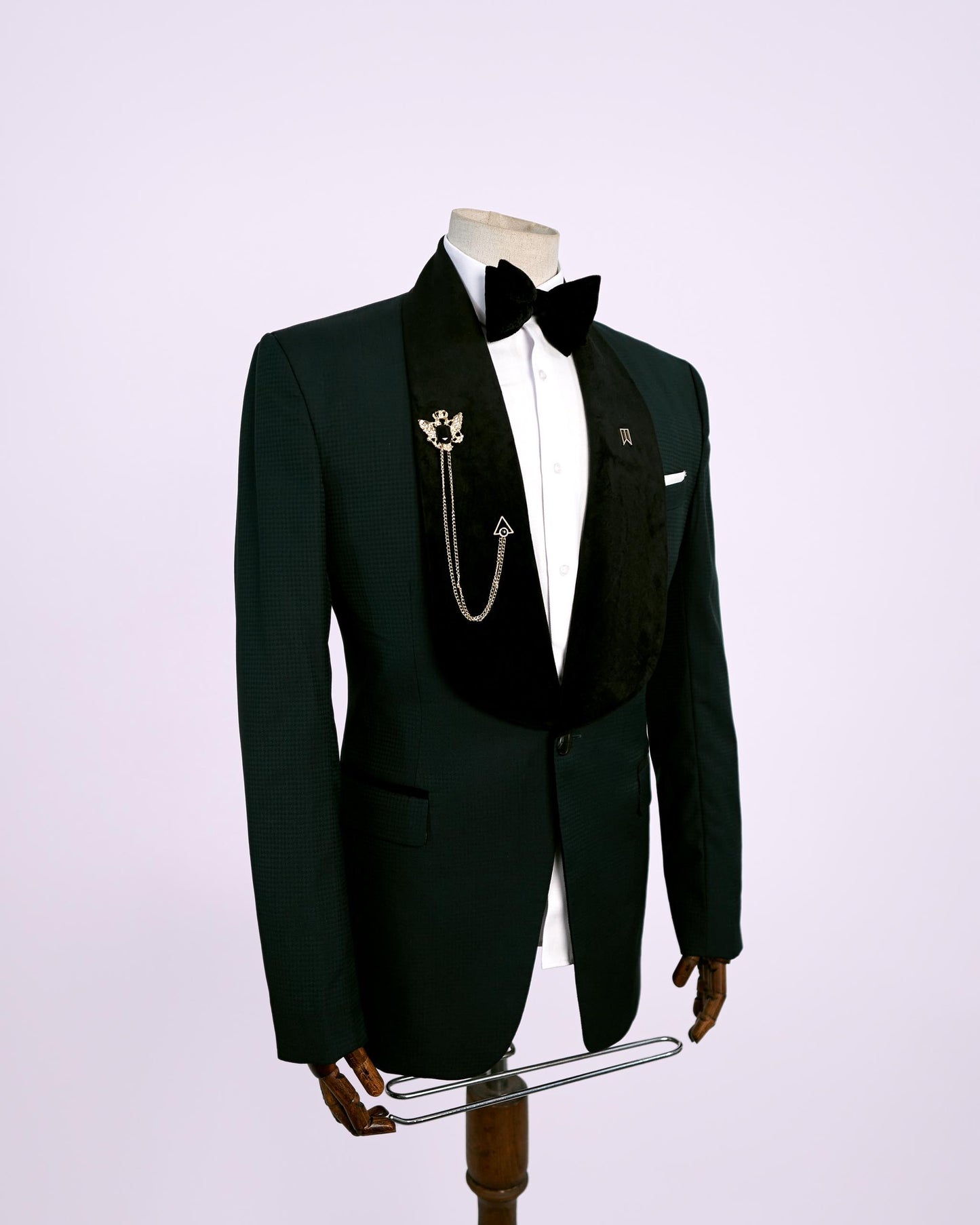 Emerald Green Tuxedo with Black Velvet Lapel