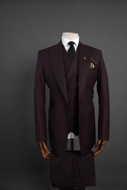 Plum purple Three Piece Suit