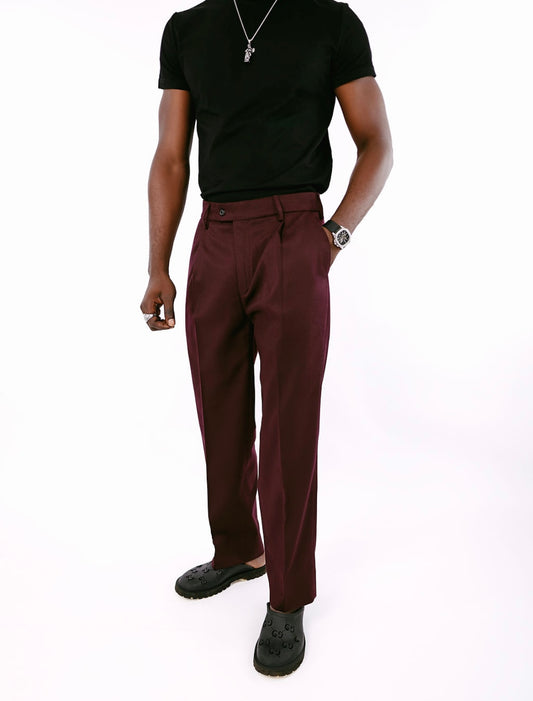 Wine wide Leg Pants