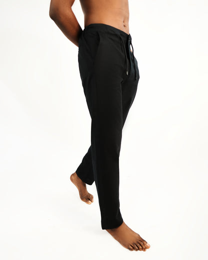 Black linen pant