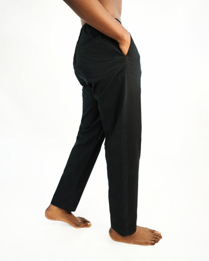 Black linen pant