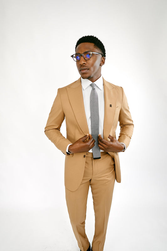 Brown Two Piece Corporate Suit