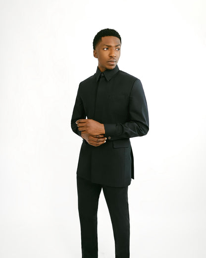 Navy blue Safari Suit