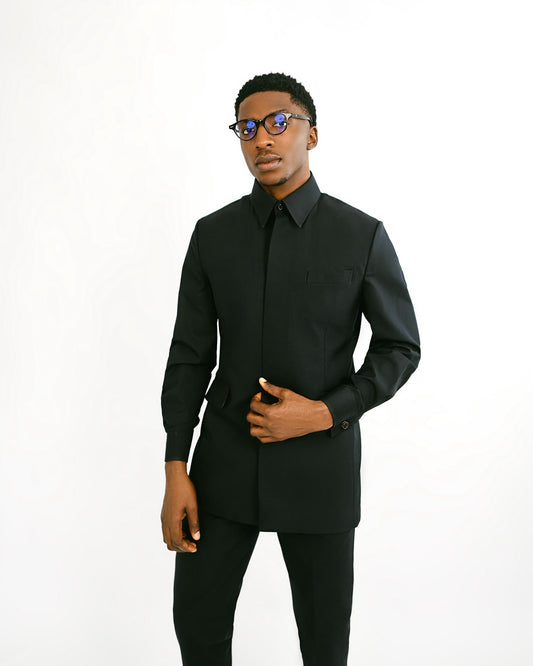 Navy blue Safari Suit