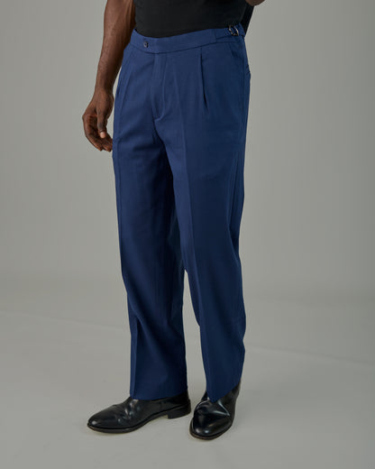 Blue loose fit pants