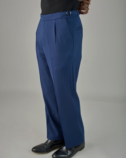 Blue loose fit pants