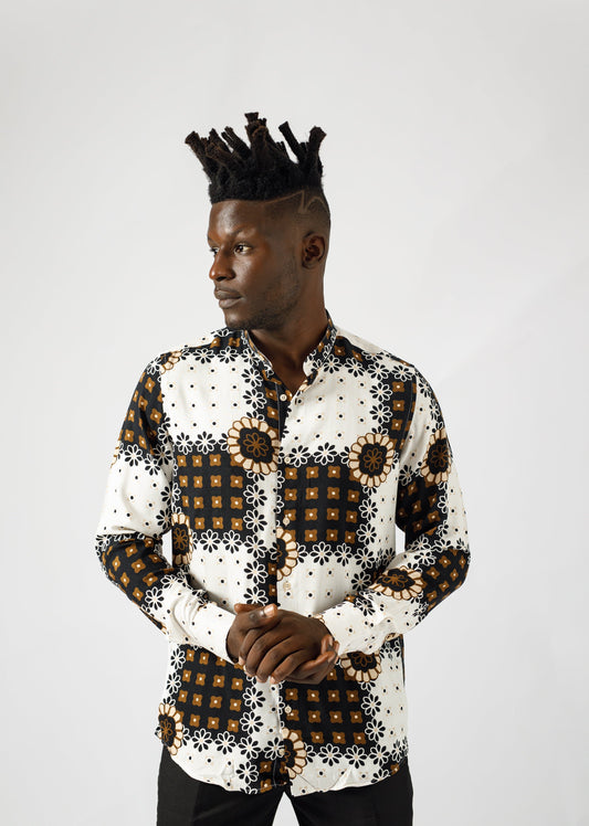 🎁 Brown and white shirt (100% off)